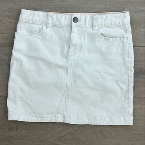 J. Crew High-Rise White Denim Stretch Skirt Size 2